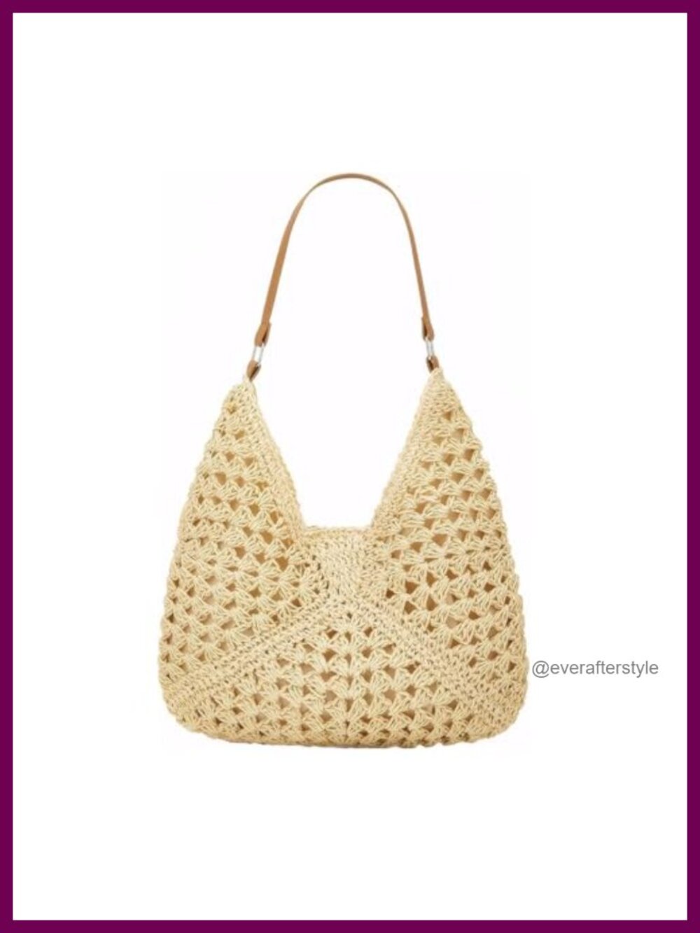 Straw Woven Hobo Bag Beach Travel Shoulder Bag